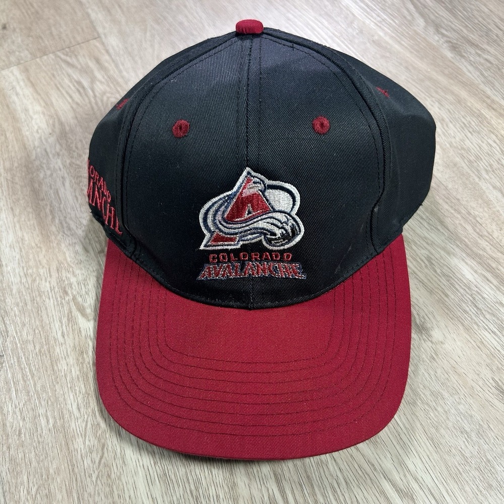 VTG Colorado Avalanche Snapback Hat NHL Hockey Twins Black Cap